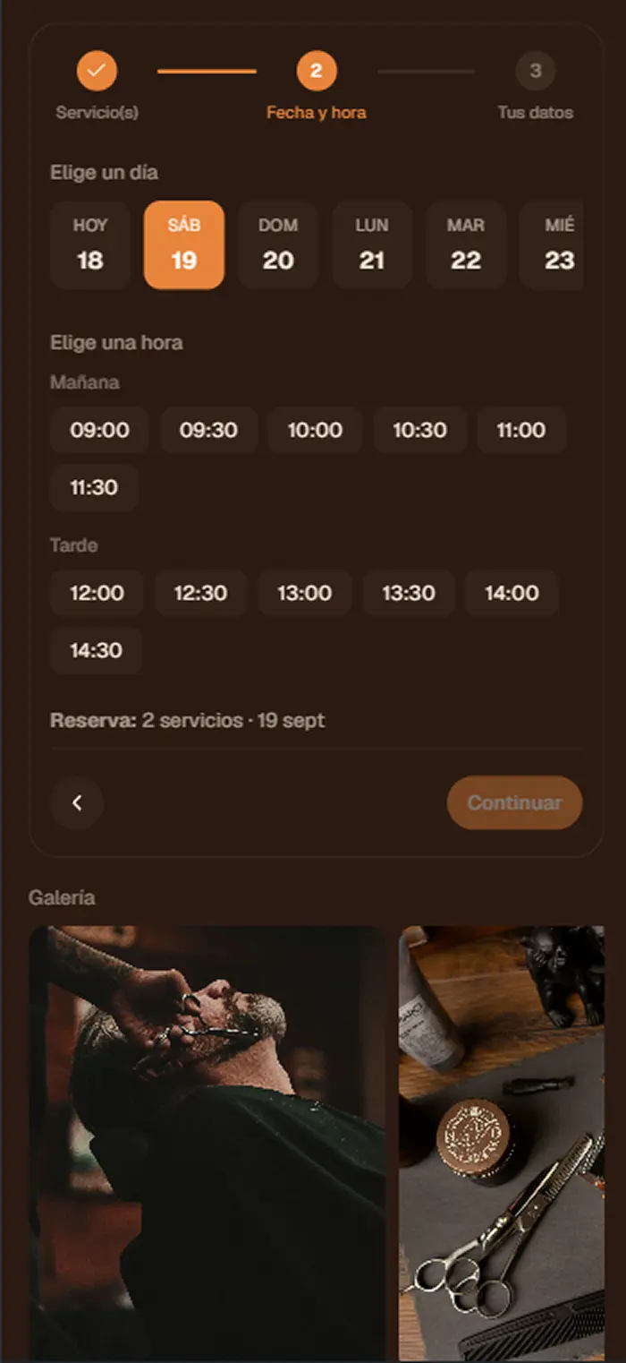 Recibe reservas — vista 2